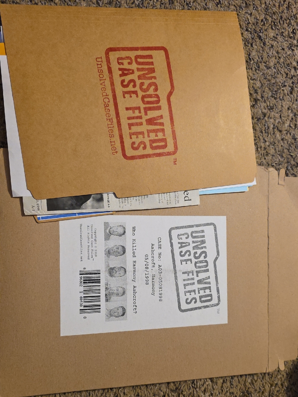 Unsolved Case Files Brand Murder Mystery Game , Harmony Ashcroft